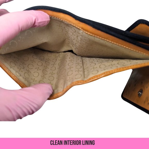 Beautiful Céline Vintage Monogram Black Suede Leather Bi-Fold Snap Wallet M/00/1 - Picture 8 of 14